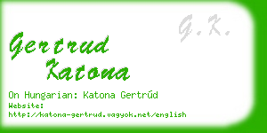 gertrud katona business card